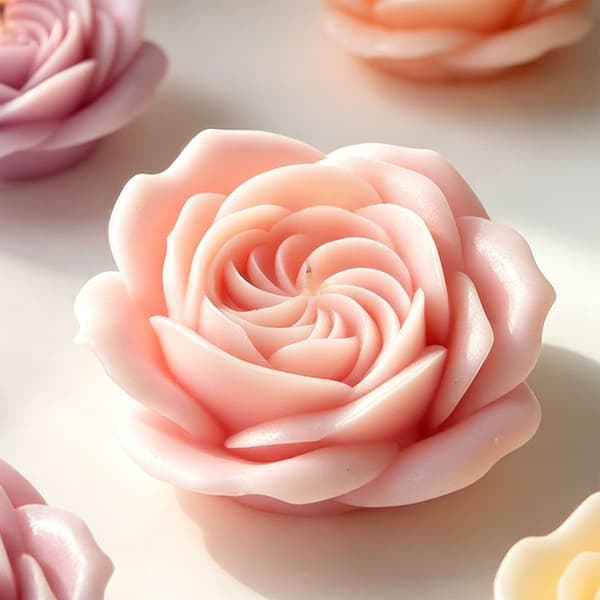 3D Roseblomst Silikonformer for Harpiksstøping, Laging av Stearinlys, Såpe, Sjokolade