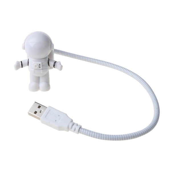 Spaceman USB LED Lys Justerbar Natlampe Gadgets til Computer PC