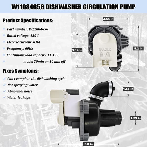Diverse Kompatibel Diskmaskin Ersättningspumpmotor Stark ABS-textur