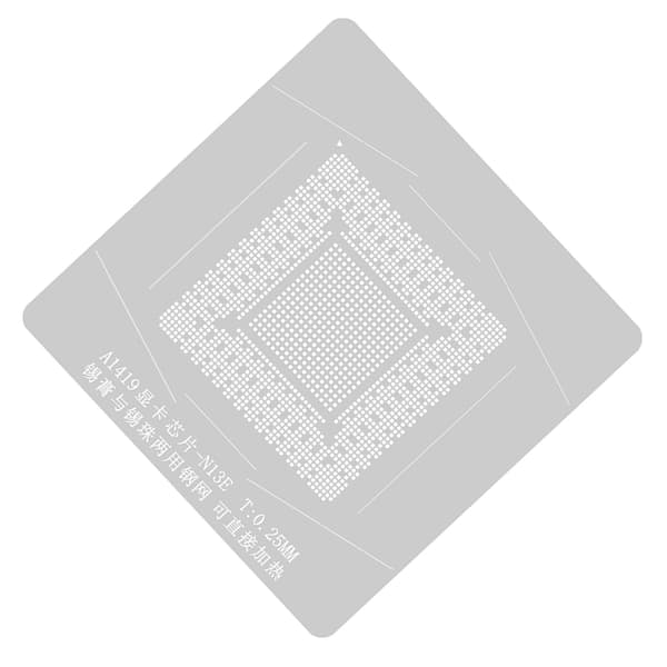 AMD GPU A1419 A13E SRLG4 BGA Reballing -sapluunasarja, grafiikkapiirisiru GPU-tahna