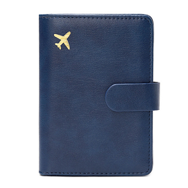 PU-nahkainen RFID-estopassipidike Matkakortti Lompakon passin cover Sapphire