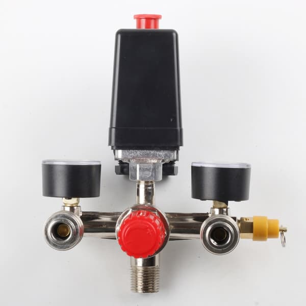 90-125psi 220V luftkompressor trykventiler kontakter manifold regulator måler