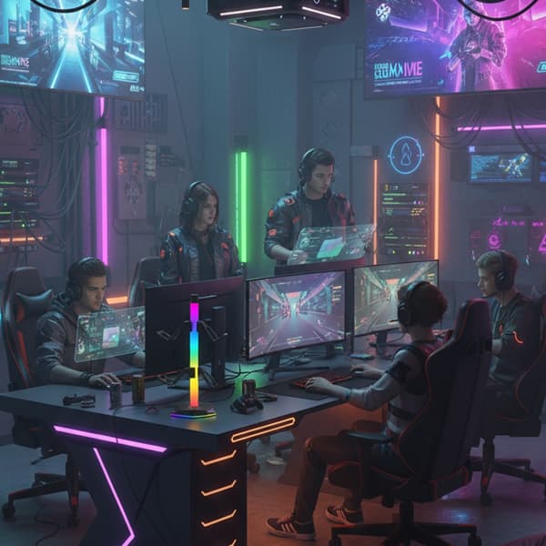 Universal Gaming Controller Opladestation med Hovedtelefonholder til Hjemmet