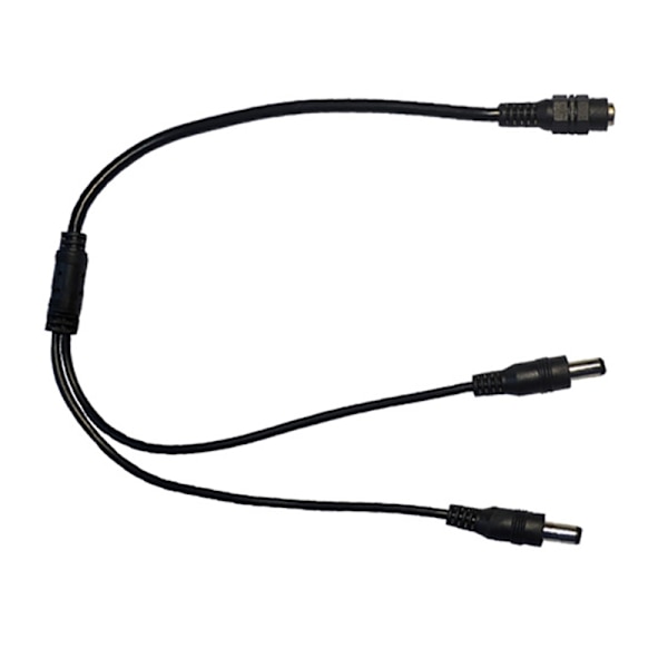 40 cm DC5521 strømkabel 5,5x2,1 mm hun til 5,5x2,1 mm hanstik Splitter ledning forlængerledning til skærme routere null - One for two