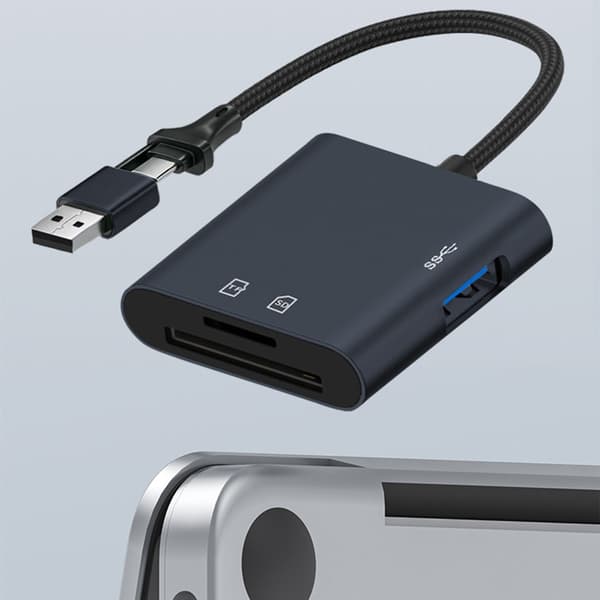 Hurtige USB3.0-adaptere til kort, der understøtter USB A og USB C