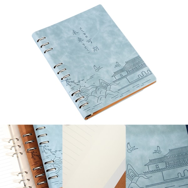 B5 Uudelleentäytettävä muistikirja Irtolehtinen muistikirja Yritysmuistilehtiöt Päiväkirjamuistikirja Sapphire blue