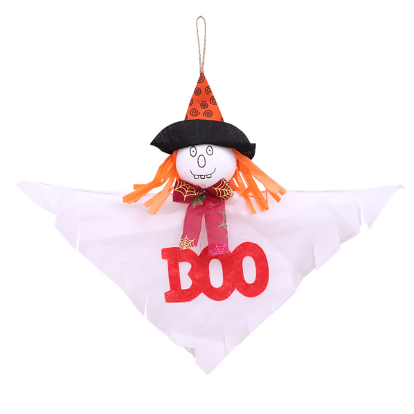 Halloween hängande pumpahalm för docka Vindspel för juldekoration White