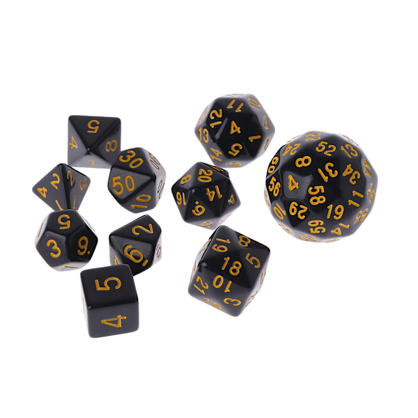 10 Pcs/Set Game Dice Multi Sided Dices Mixing Party Games Club Gifts for Creativ Golden