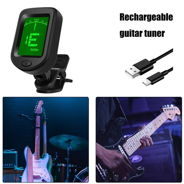 Guitar Stemmere Clip On, Guitar Digital Stemmer med LCD Display til Guitar, Bas