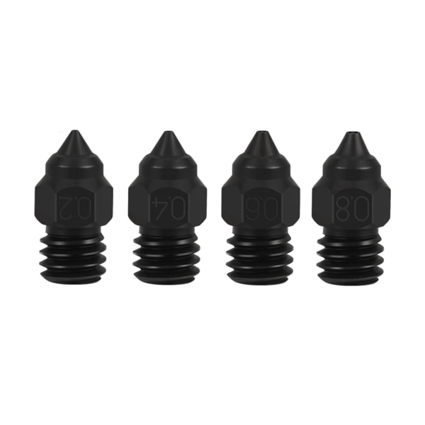 Härdat stål 0,2 0,4 0,6 0,8 3D-skrivarmunstycke för Ender3 5Pro/ Ender3V2/CR6SE/CR10 Utskriftsmunstycken 2PCS 0.2mm