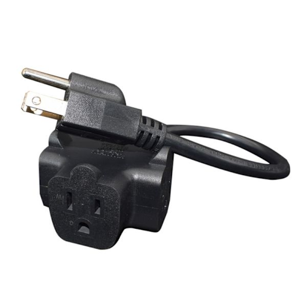 Nema 5-15P Han til Nema 3x5-15R Hun Adapter Kabel Kedler Stik 3-bens stik Interfaces Strømomformere Ledning