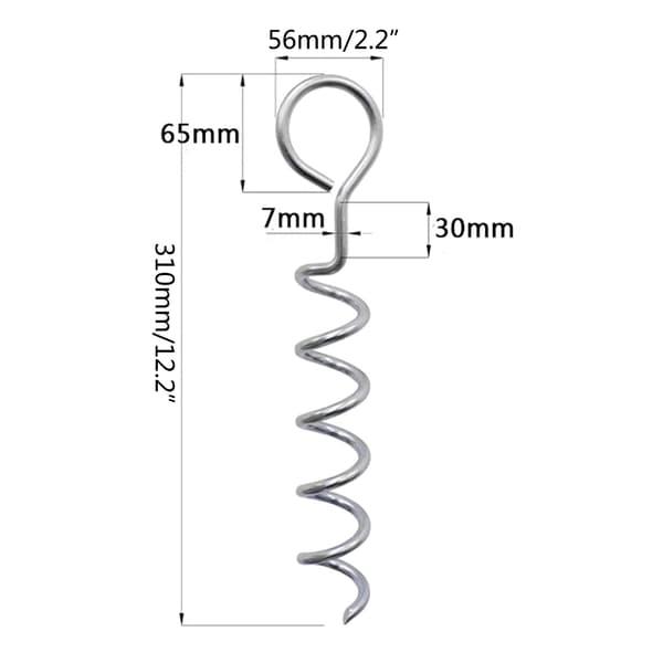 Tunge Trampoline Staker Tie Down Spiraler Jordankere Staker Holdbare Triangular head floo