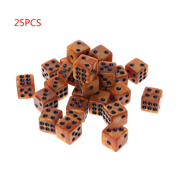 25 kappaleen setti peli noppaa numero 12 neliö raita luoville nopille juhla klubi peleille Coffee