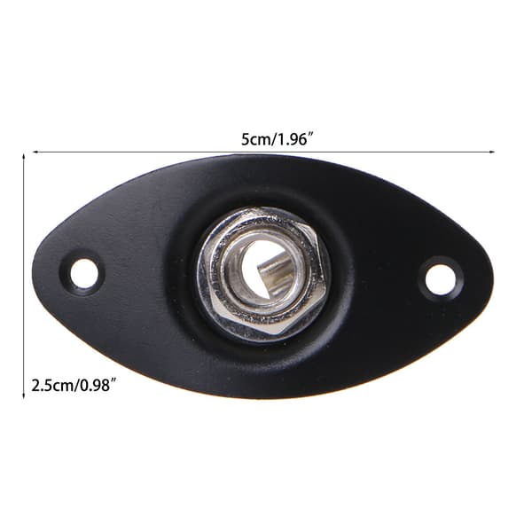 Sähkökitaran lisävarusteet Output Cat Eye Oval Jack Plate Chro