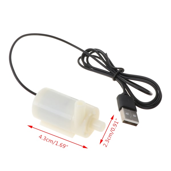 Fisketanke Aquarium Mini Fountain Pumpe USB Power Mini Motor Vandpumpe Lav støj