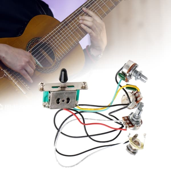 Modulært gitarledningssystem Gitar kretsmontering ABS-tekstur for pickuper