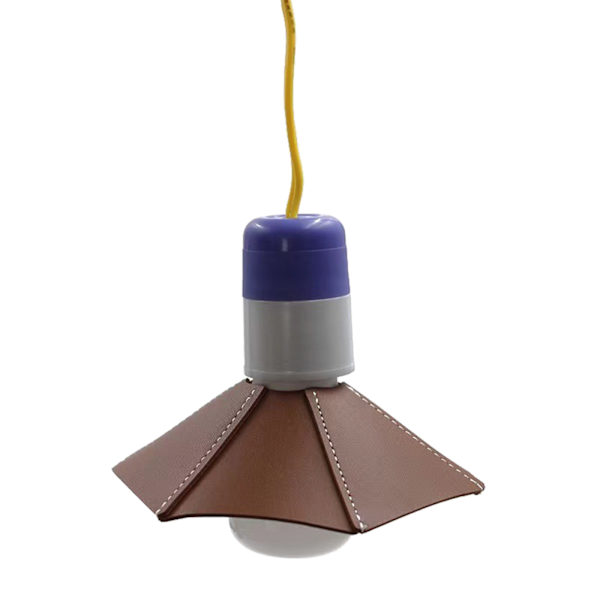 PU-läder lampskärm utomhuslampskärm ersättning camping spotlight skugga Black