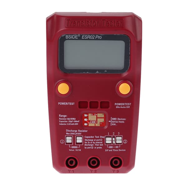 ESR02 PRO Transistor Tester Kapacitans Induktans til Elektronisk Vedligeholdelse