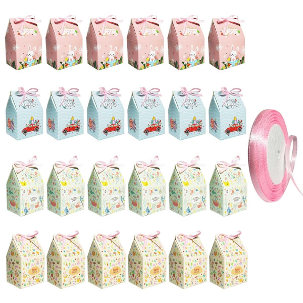 12/24 stk Party Favor Slik Goodie Bags Bulk Emballage Påske Gaveposer