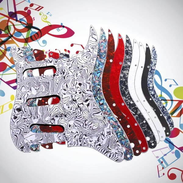 Gitar Scratch Plate Pick Guards for US/Mexico Made Modern Style Gitardeler Black and white shel