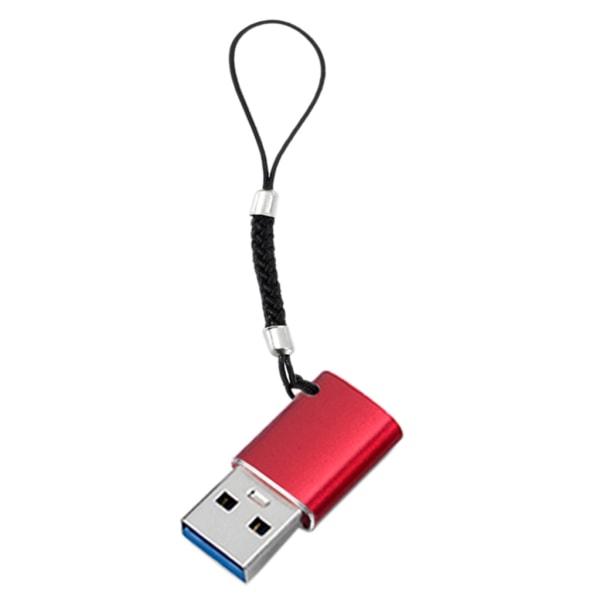Höghastighets USB C Typ C till USB -adapter 480 Mbps snabb dataöverföring för bärbara datorer, PC-läsare och mer Red