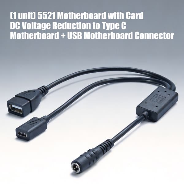 Kvalitets PVC DC5521 till Typ C USB Hona Adapter Strömkabel med 3A Utgång