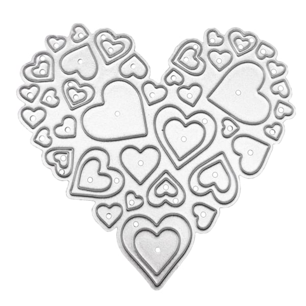 Love Heart Metal Cutting Dies Prægning skabelon Stencil Scrapbooking til kort