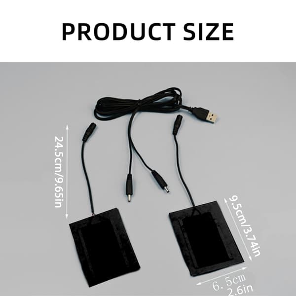 5V USB Värmedyna för Handskar Liten Driven Dyna Kolfiber Värmeduk