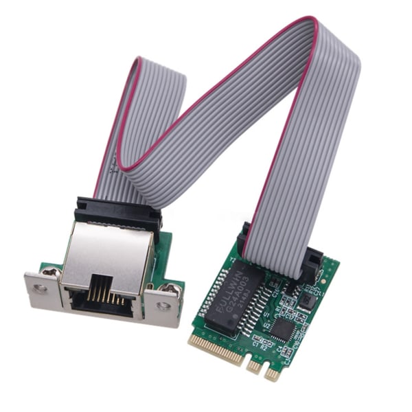 Mini PCIe-udvidelseskort Enkelt LAN-port M.2 A+E-nøgle til RTL8111E/F Gigabit Ethernet-adapterkort 1x RJ45-netværkskort