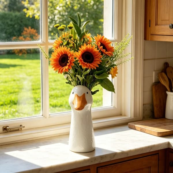 Dekorative Blomstervaser Boligindretning Moderne Blomstervaser med Gåsedesign