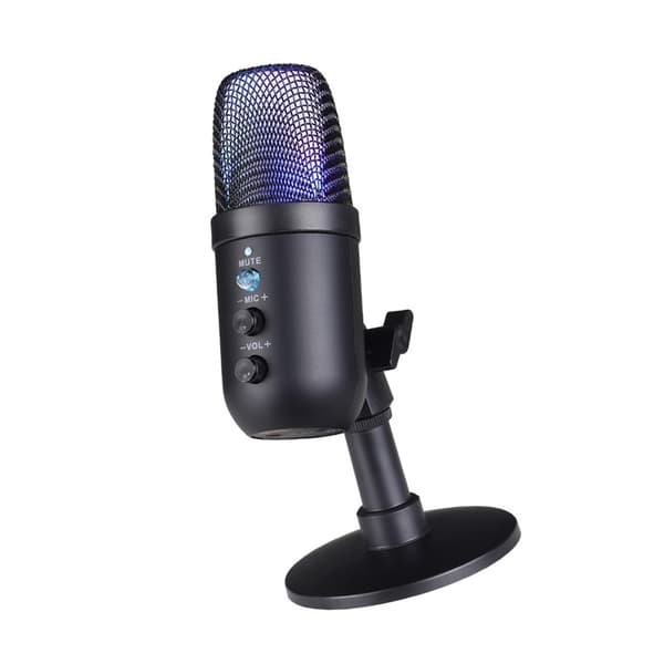 USB Gaming Mikrofon Kondensator Brusreducering Övervakning För Streaming