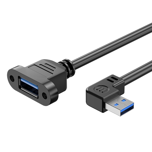 USB3.0 hane till hona kabel USB3.0 förlängningssladd 5 Gbps höghastighetsöverföring null - Right 2m