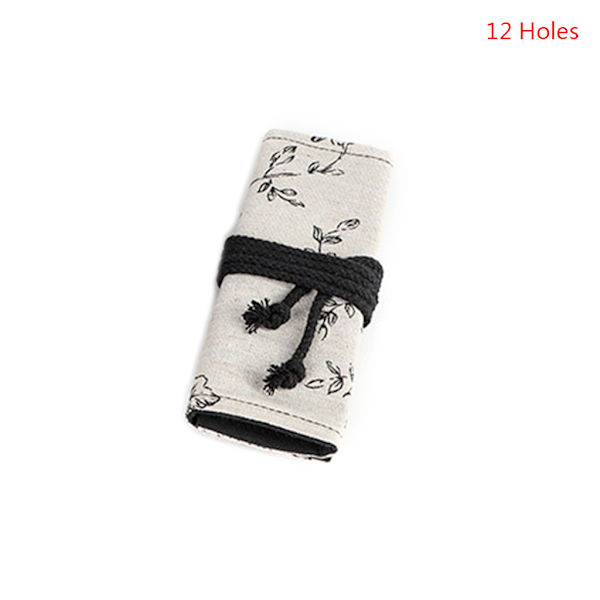 Peony 12/24/36/48/72 hål Canvas Roll Pen Gardin Pennväska för case Makeup Wr