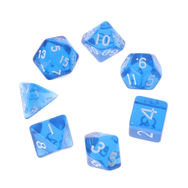 7 stk./sæt Polyhedral Multi Sided Dice D4-D20 Dungeons&Dragon D&D RPG Poly Game Burgundy