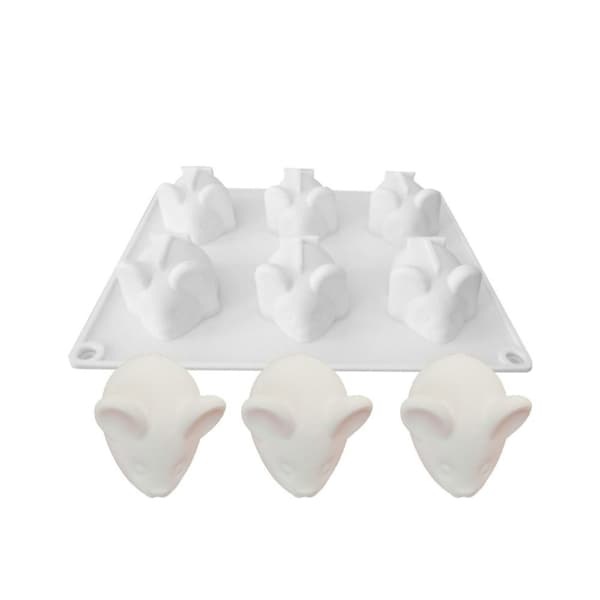 6-hulrums Mini Museformet Silikoneform Mousse Kagebageværktøj Nonstick
