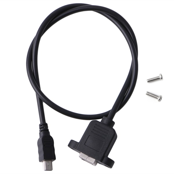 50 cm skrivarpanelmonterad kabel + skruv Mini USB 5-stift hane till USB 2.0 B honuttag USB -skrivarkabelbyte