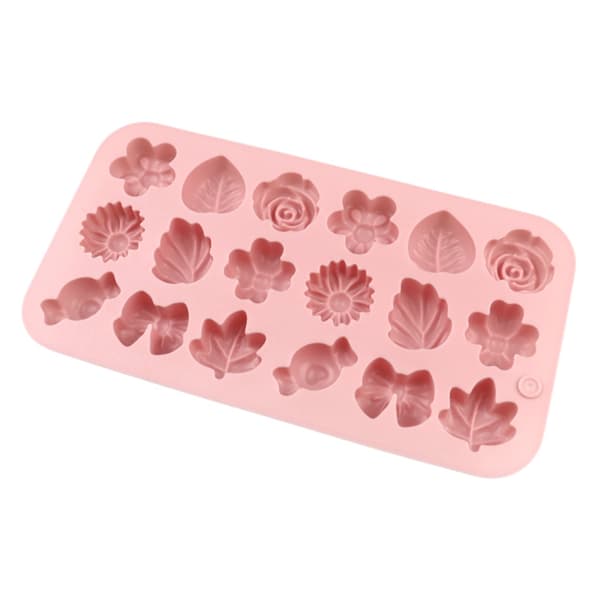 Fleksible silikonebageforme til blomsterformet chokolade, kager og slik