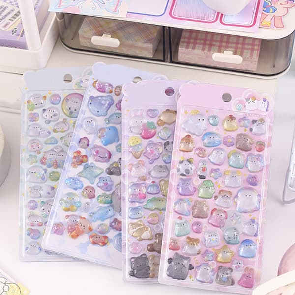 3D Resin Sticker Scrapbooking Sticker til Journal Notesbog Laptops Telefon Cover