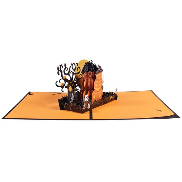 3D Pop up Halloween Pumpa Grattiskort Överraskning Mystisk