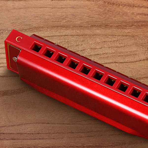 Blues Harmonica 10 Hull Diatonisk Blå Harp Munnspill Orgel for C-nøkkel Red