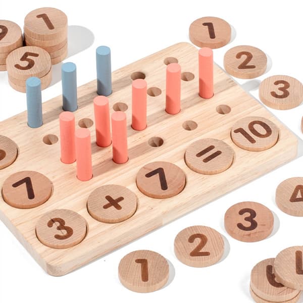 Nummermatchings-pegboard-sæt legetøj til børn, der fremmer problemløsningstænkning