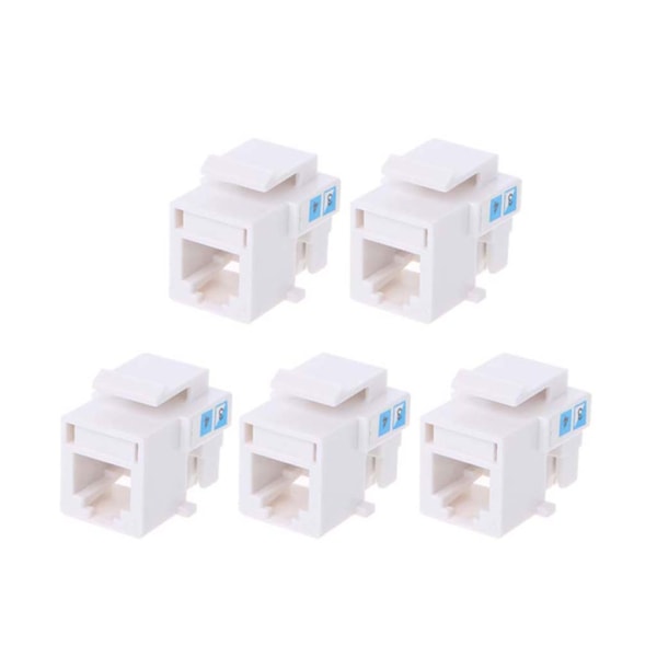 5 stk Værktøjsfrit telefonmodul RJ11 Network CAT3 Voice Guldbelagt Keystone Telecom Voice Jack