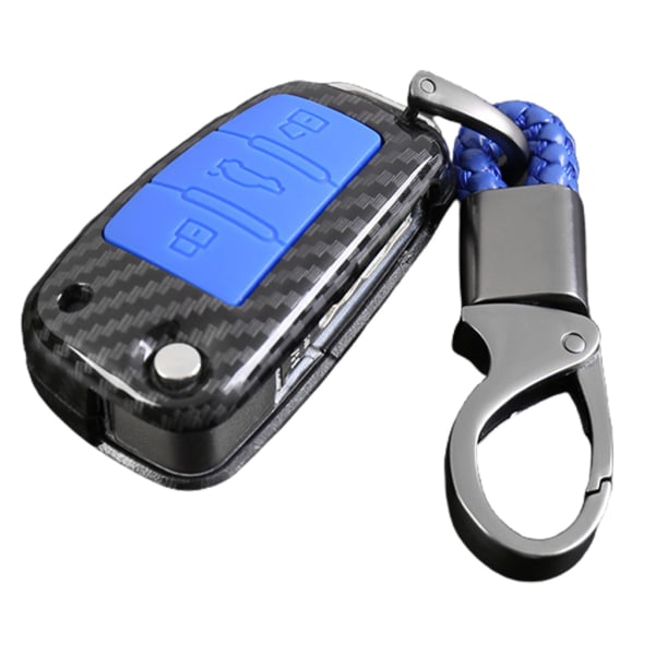 Auto Button Flip KeyCase Keyless Entry Remote Cover Kompatibel för A4L A5 A6L A3 Q7 Q3 Q5L A8L ABS+Silicon Skin Holder