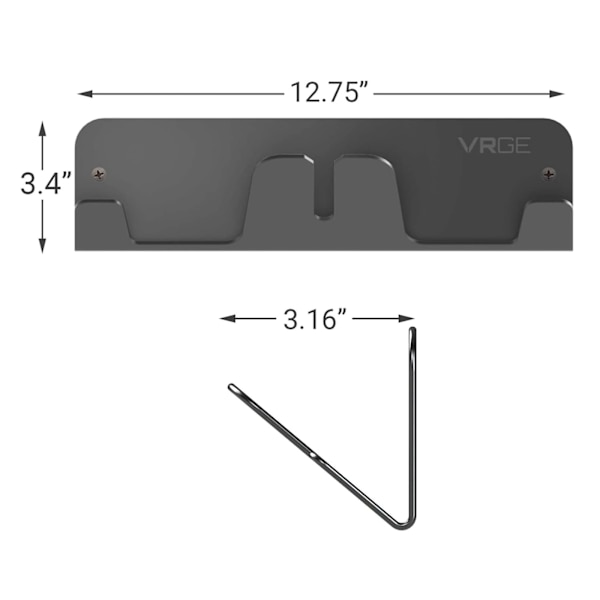 Universell Väggmonterad Hållare för Quest 1/2/Rift/Rift-S/HTC Vive VR-headset Displayförvaring Konsol Platsbesparande Stativ Black