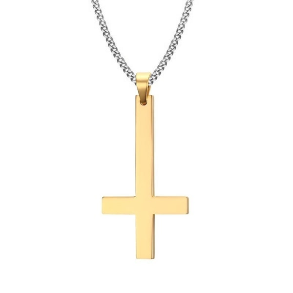 Mode rostfritt stål för kors kristna hänge halsband smycken för män Wom