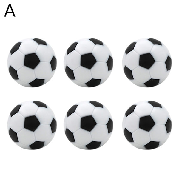 6 stk 32mm bordfodbold erstatninger Mini Sort & Hvid Fodbold fodbold fodbold