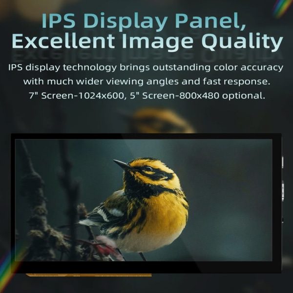 5 tum 7 tum kapacitiv beröringsskärm HDMI5 HDMI7 skärmbildskärm vid betraktningsvinkel 5-punkts beröringsskärm 3,5 mm utgång null - HDMI5