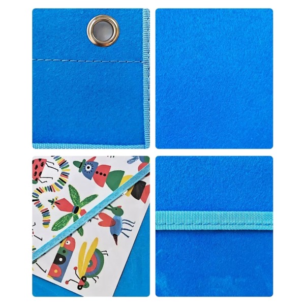 Fickdiagram Praktisk hängväska Hanging Wall File Organizer för kortbilder Blue - 4 squares