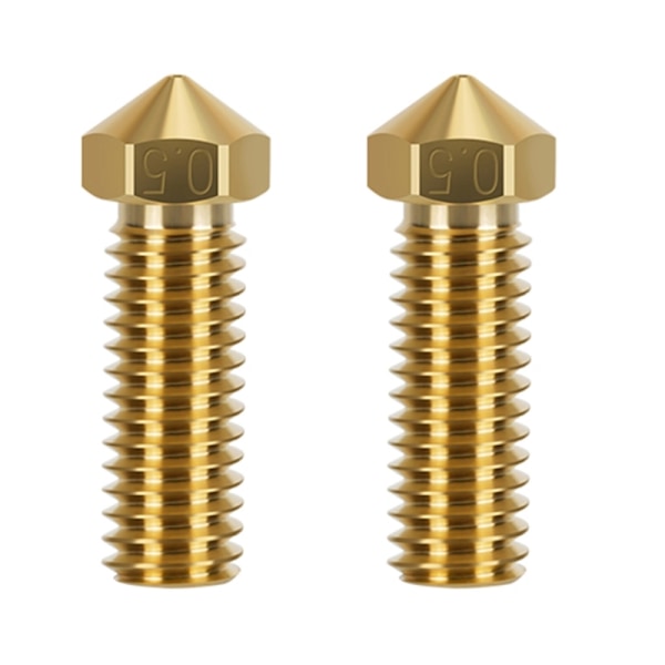 Högt flöde Höghastighets 3D-utskriftsmunstycke 300 ℃ för 3D-skrivarmunstycken 0,2/0,3/0,4/0,5/0,6/0,8/1,0/1,2 mm 2PCS