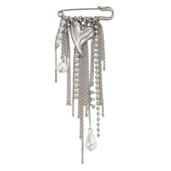 Elegant hjerteformet broche i legering til kvinder, modesmykkegave